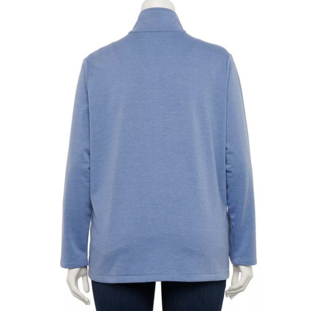 Croft & Barrow Zip-Front Fleece Jacket 1X - Picture 3 of 9